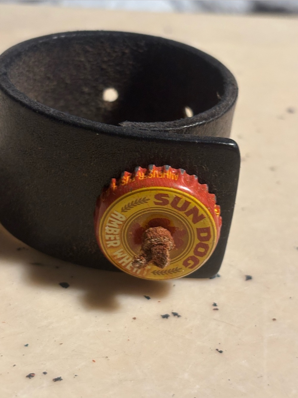 Upcycled Leather Cuff Bracelet-Small